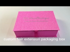 Magnetic Folding Hair Extension Packaging Boxes Fashionable With Silk Satin