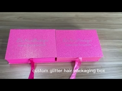 Magnetic Folding Hair Extension Packaging Boxes Fashionable With Silk Satin
